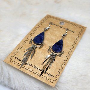 Peruvian Stone Tear Drop, Hand Crafted Beautiful Earring Set for Women